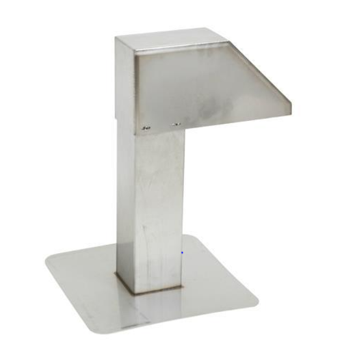  HorecaTraders Roof terminal | stainless steel | 12x12cm | 1 exit 