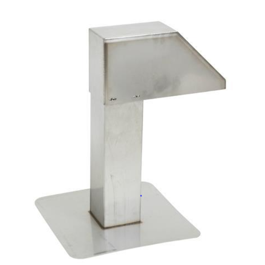 Roof terminal | stainless steel | 12x12cm | 1 exit