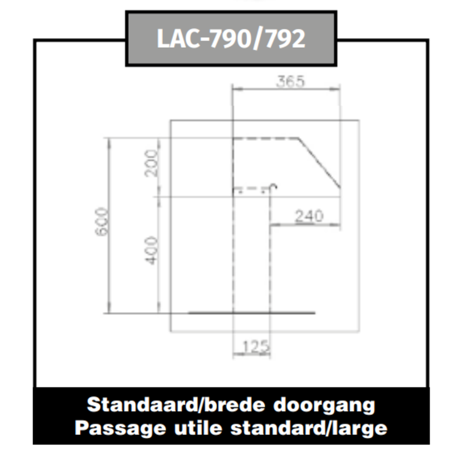 Dakdoorvoer | RVS | 12x12 cm | 1 uitgang