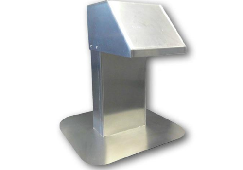  HorecaTraders Roof terminal | stainless steel | 12x25cm | 1 exit 