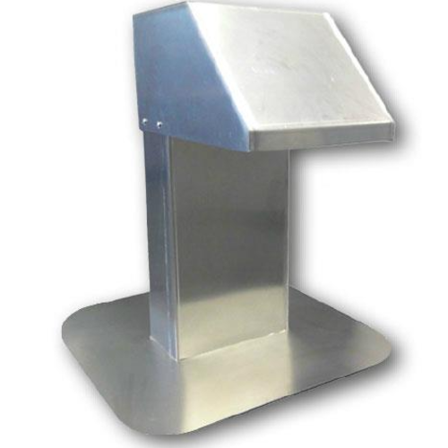  HorecaTraders Conduit de toit | acier inoxydable | 12x25 cm | 1 sortie 