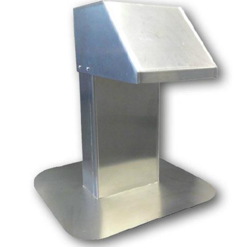  HorecaTraders Roof terminal | stainless steel | 12x25cm | 1 exit 