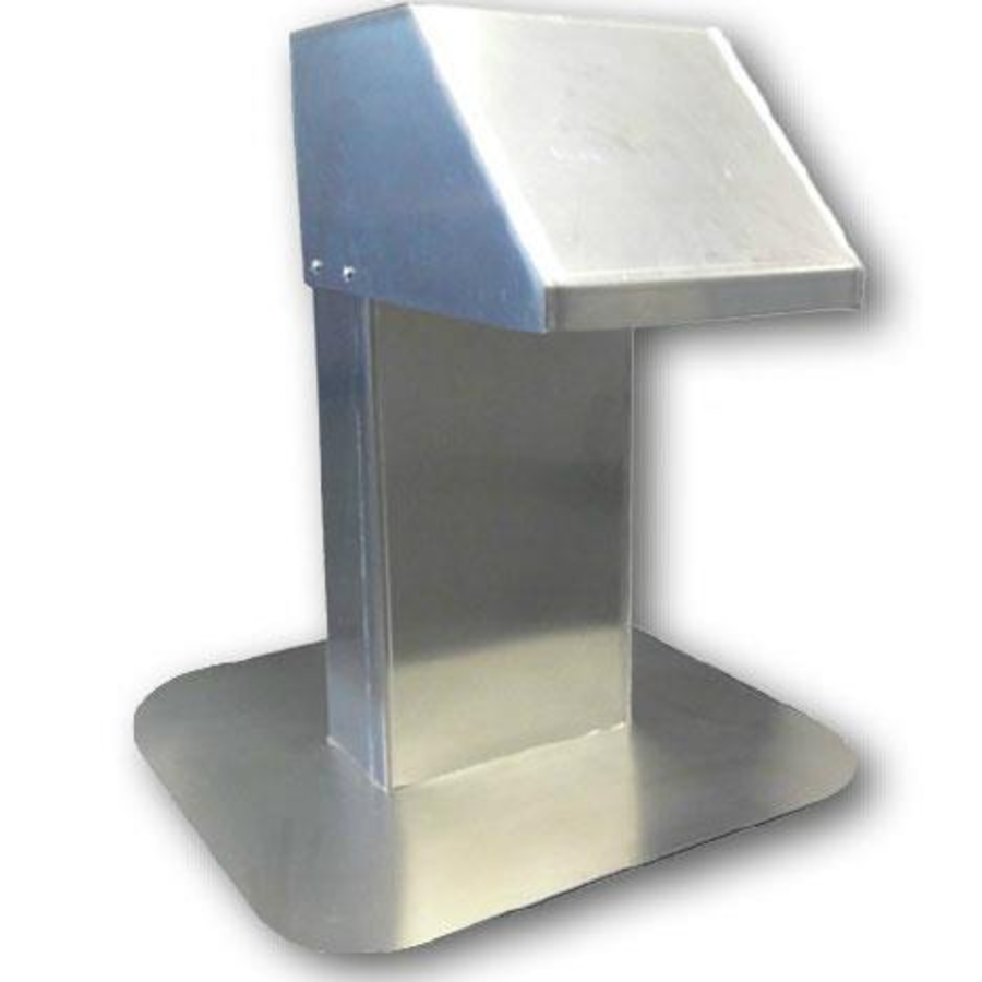 Conduit de toit | acier inoxydable | 12x25 cm | 1 sortie