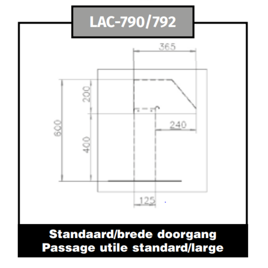 Roof terminal | stainless steel | 12x25cm | 1 exit