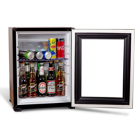 Mini bar | black | glass door | 60 L | 59x48x48cm