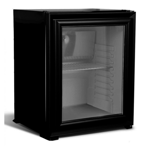  Combisteel Minibar | schwarz | Glastür | 60 Liter | 59x48x48 cm 