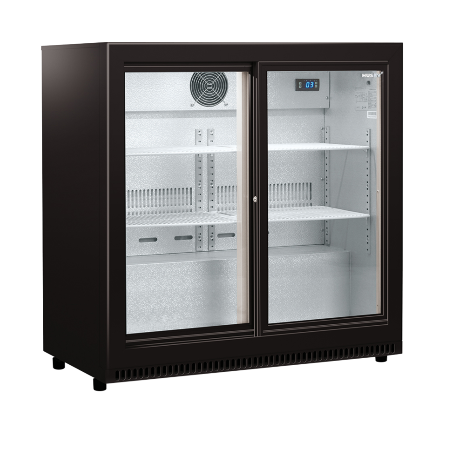 Bar fridge | Black | 52 x 87 x 87 cm | 186L