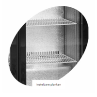 Réfrigérateur bar | Noir | Porte vitrée | Serrure incluse | 122L