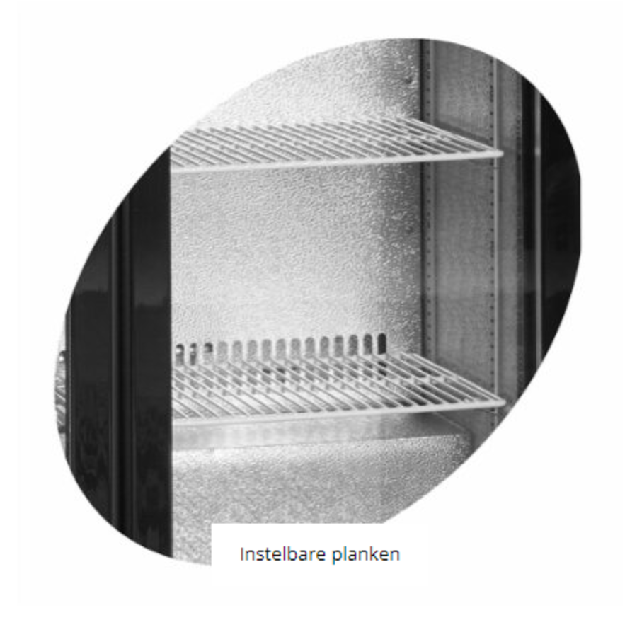 Réfrigérateur bar | Noir | Porte vitrée | Serrure incluse | 122L