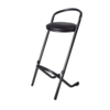 HorecaTraders Barhocker Utrecht | Schwarz | Stapelbar | 53x46x96cm