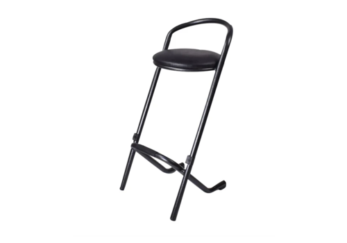  HorecaTraders Bar stool Utrecht | Black | Stackable | 53x46x96cm 