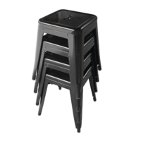 Bistro Stool | Black | Steel | 46(H)x40x40cm