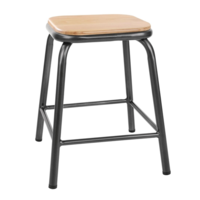 Tabouret Cantina Bistro | Bois-Gris métallisé | 47(h)x40x40cm | 4 pièces