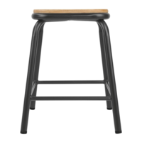 Tabouret Cantina Bistro | Bois-Gris métallisé | 47(h)x40x40cm | 4 pièces
