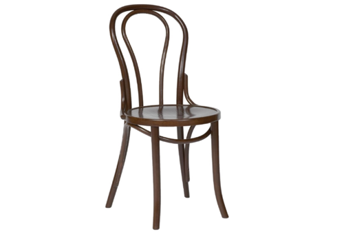  HorecaTraders Chaise en bois courbé | Marron | 89(h)x43,2x51cm 