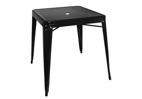  Bolero Bistro Tafel | Zwart | Staal | 76(h)x66x66cm 