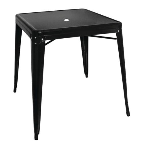  Bolero Table de bistrot | Noir | Acier | 76(h)x66x66cm 