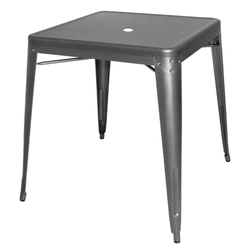  Bolero Table de bistrot | Gris | Acier | 76(h)x66x66cm 