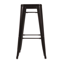 Bistro-Barhocker | Schwarz | Stahl | 76 (h) x 43 x 43 cm