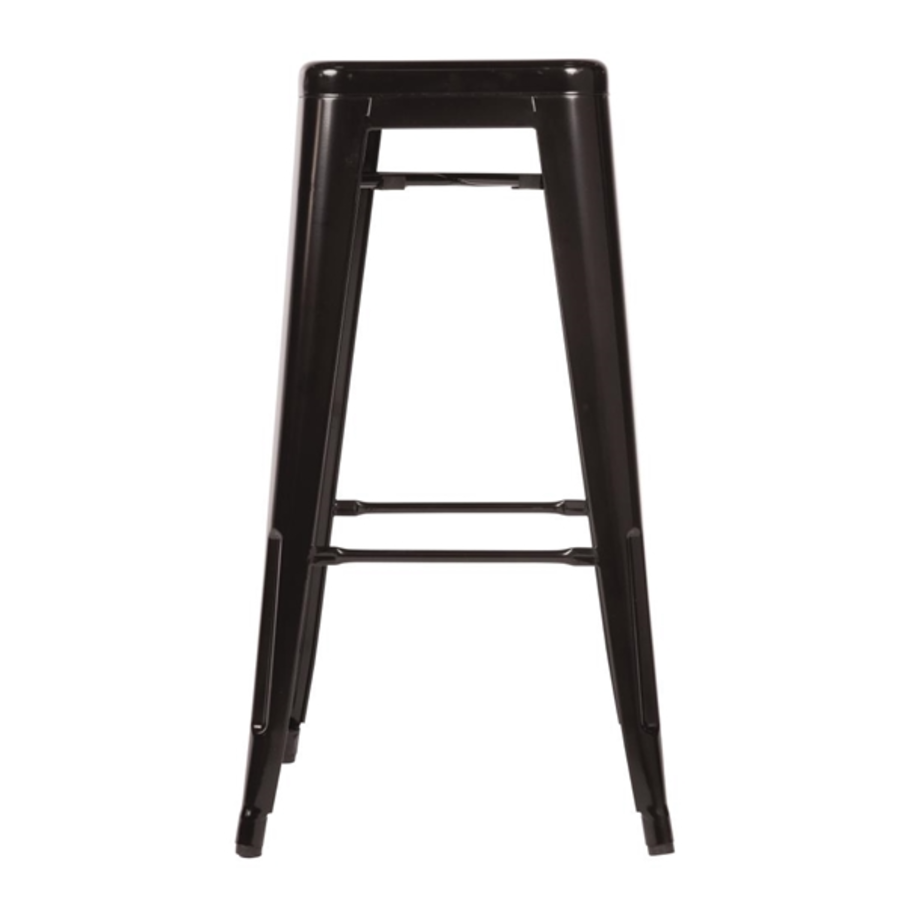Tabouret de bar Bistro | Noir | Acier | 76(h)x43x43cm