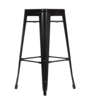 Bistro-Barhocker | Schwarz | Stahl | 76 (h) x 43 x 43 cm