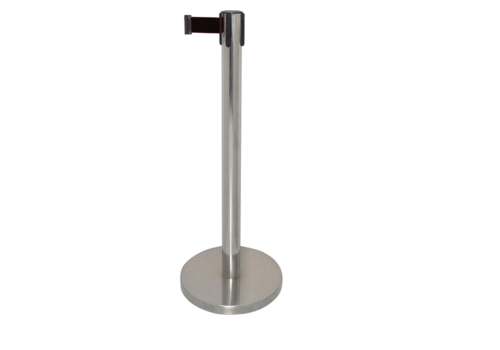  Bolero Poteau de barrière avec ruban noir | acier inoxydable | 3M 