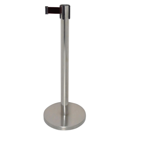  Bolero Poteau de barrière avec ruban noir | acier inoxydable | 3M 