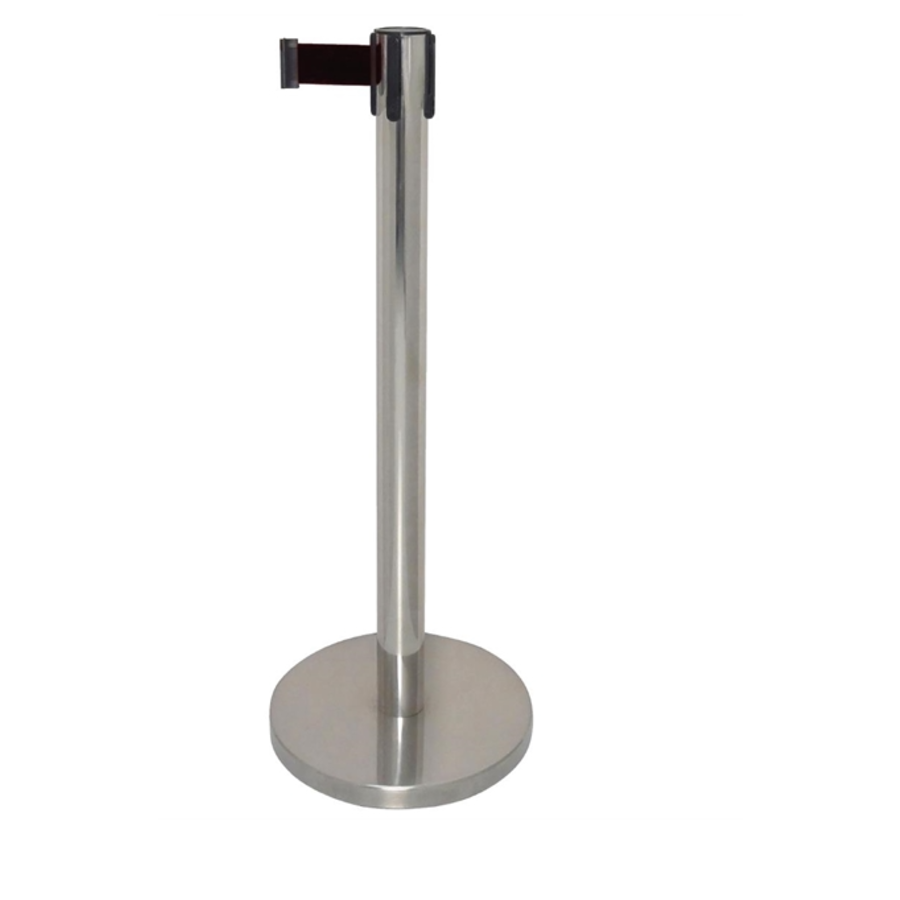 Barrier Post with Black Ribbon | stainless steel | 3M