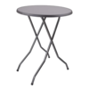 HorecaTraders Table de bar Barcelone | Gris | Pliable | 110(h)x85cm