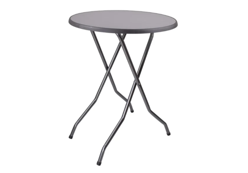 HorecaTraders Table de bar Barcelone | Gris | Pliable | 110(h)x85cm 