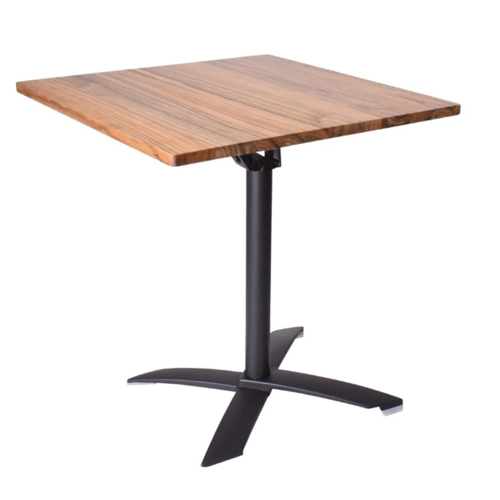  HorecaTraders Bistro Table Helsinki | Brown-Black | 75(h)x70x70cm 