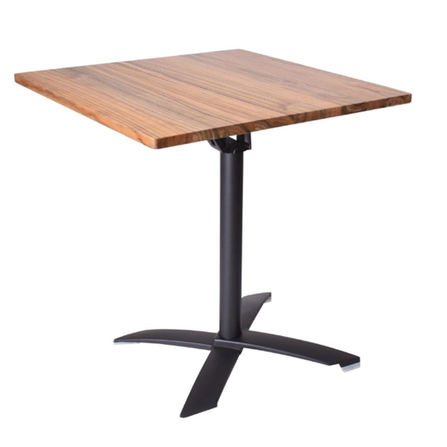 Table de bistrot Helsinki | Marron-Noir | 75(h)x70x70cm