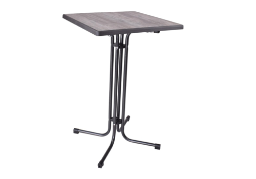  HorecaTraders Limburg standing table | vintage | Foldable | Square | 110(h)x85x85cm 