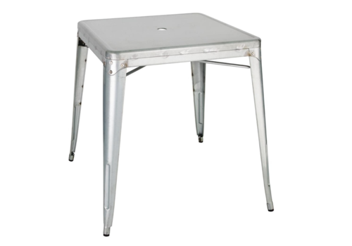  Bolero Table de bistrot | Acier galvanisé | Carré | 76,5(h)x66,8x66,8cm 
