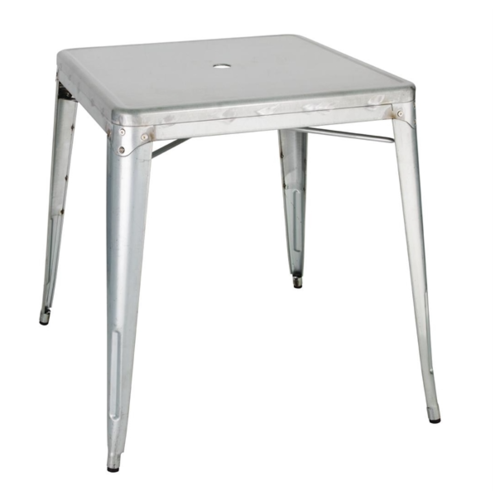  Bolero Bistro Table | Galvanized Steel | Square | 76.5(h)x66.8x66.8cm 