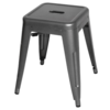 Bolero Bistro stool | Steel gray | 46(h)x40x40cm