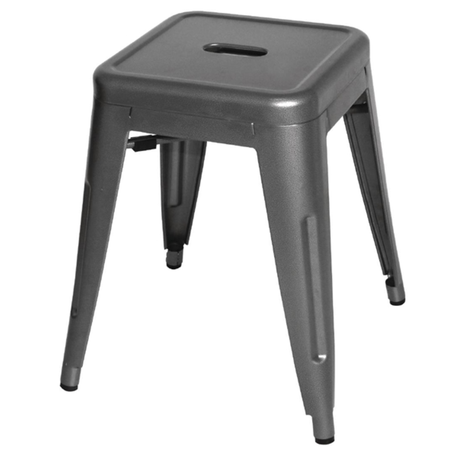 Bistro stool | Steel gray | 46(h)x40x40cm