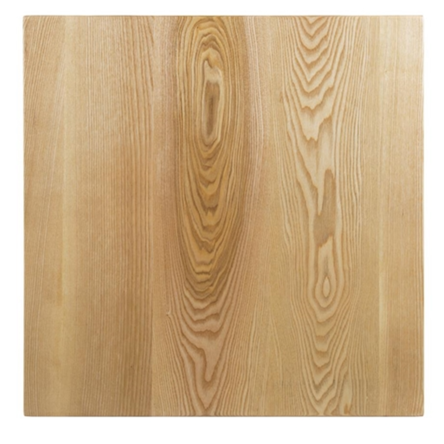Table de bar de bistrot | Gris avec plateau en bois | 104(h)x60x60cm