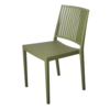 HorecaTraders Baltimore Stacking Chair | Olive green | 82(h)x56x46cm