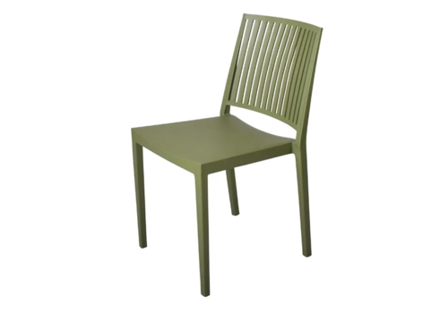  HorecaTraders Baltimore Stacking Chair | Olive green | 82(h)x56x46cm 