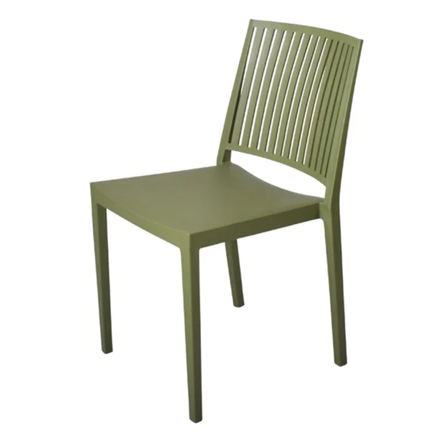 Baltimore Stacking Chair | Olive green | 82(h)x56x46cm