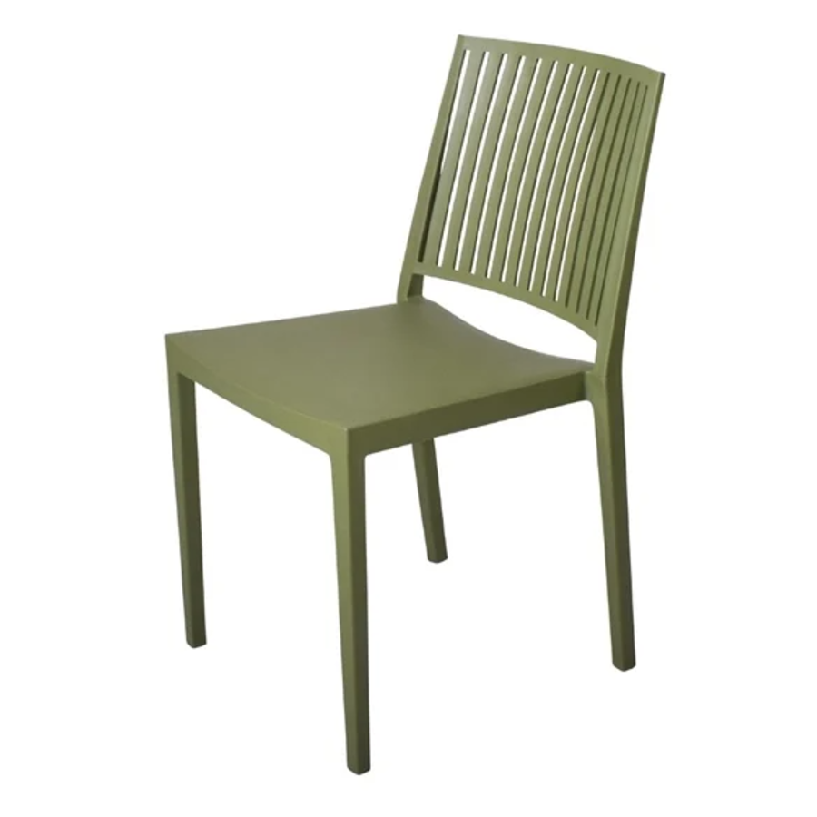 Chaise empilable Baltimore | Vert olive | 82(h)x56x46cm