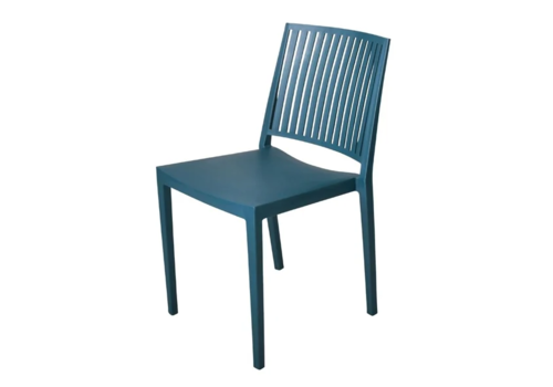  HorecaTraders Chaise empilable Baltimore | Bleu | 82(h)x56x46cm 