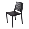 HorecaTraders Baltimore Stacking Chair | Black | 82(h)x56x45cm