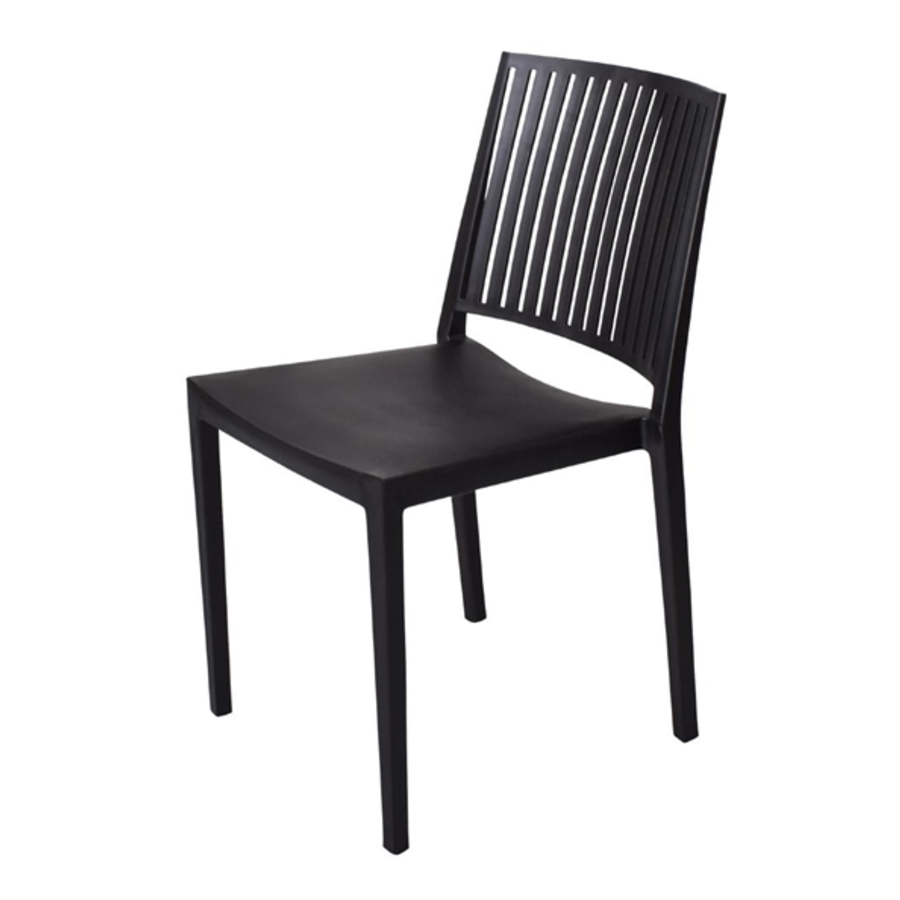 Baltimore Stacking Chair | Black | 82(h)x56x45cm