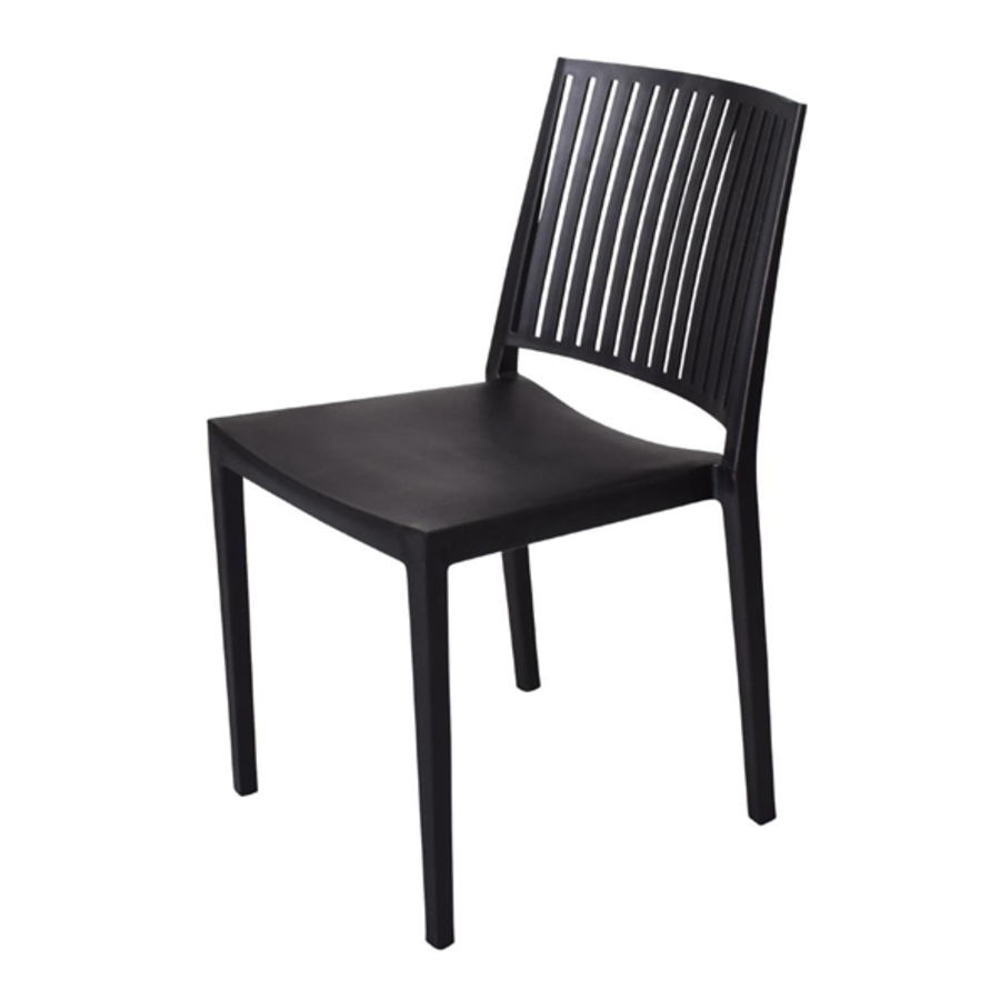 Chaise empilable Baltimore | Noir | 82(h)x56x45cm