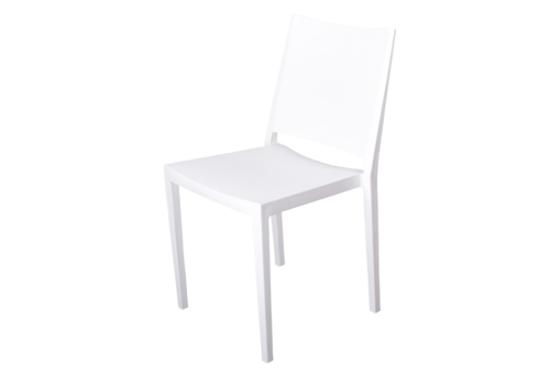  HorecaTraders Stapelbarer Stuhl Florence | Weiß | 82 (h) x 56 x 46 cm 
