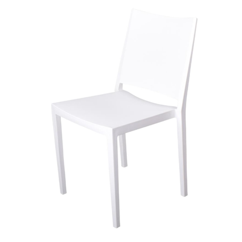  HorecaTraders Stapelbarer Stuhl Florence | Weiß | 82 (h) x 56 x 46 cm 