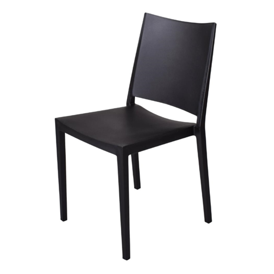 Chaise empilable Florence | Noir | 82(h)x56x46cm