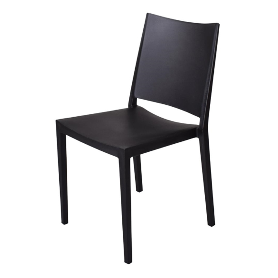 Florence Stackable Chair | Black | 82(h)x56x46cm